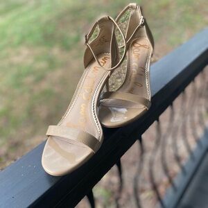 SAM EDELMAN Patti Nude Ankle Strap heels